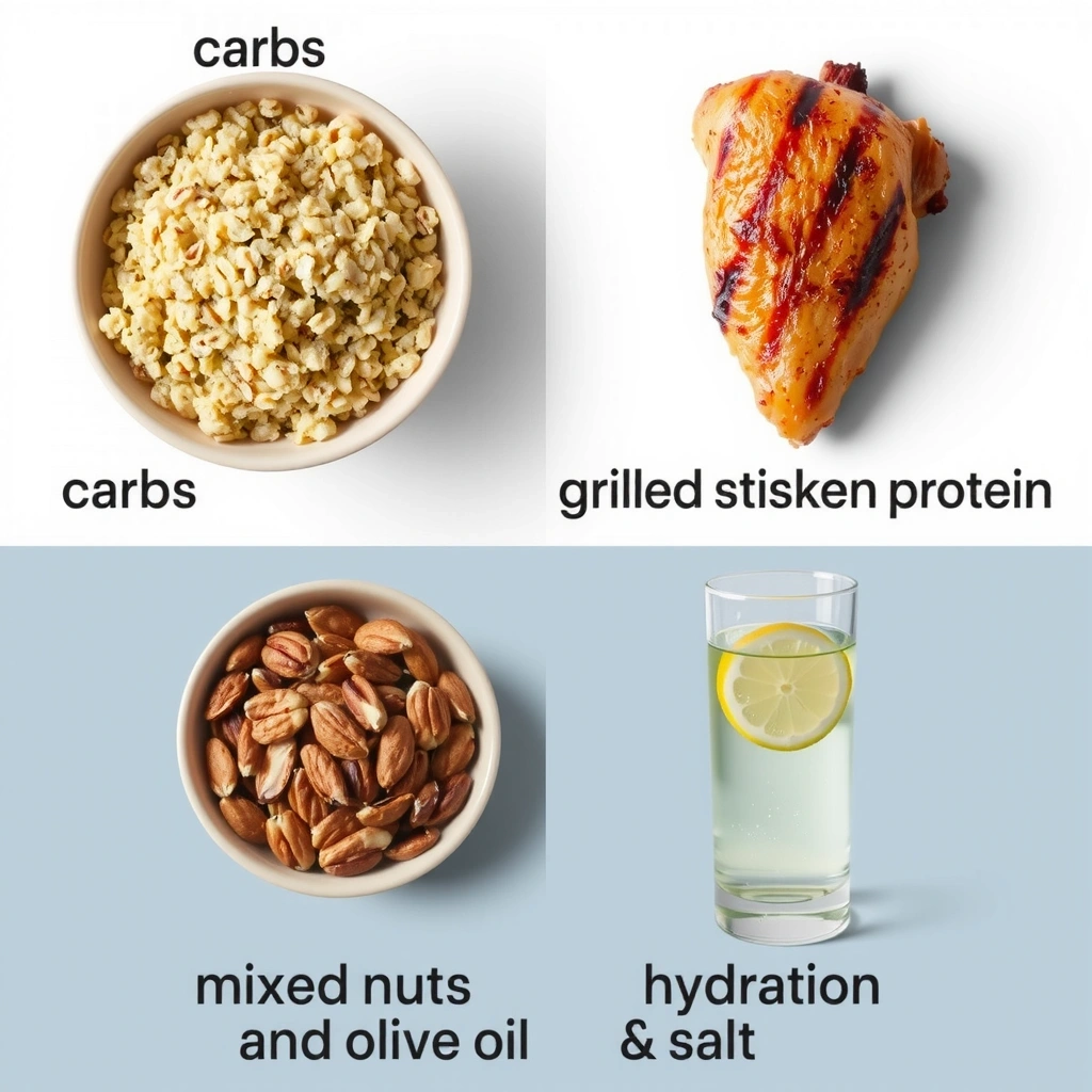 Abstrakte Darstellung der Makronährstoffquellen